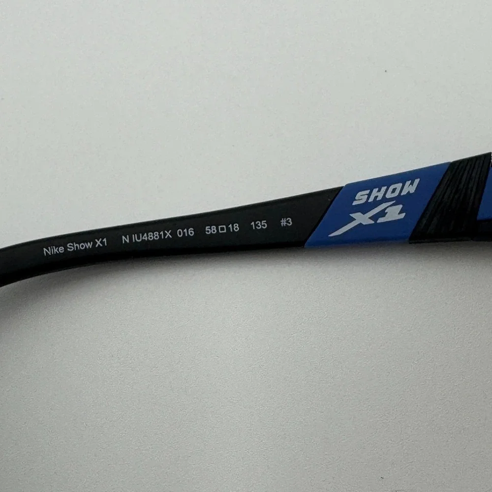 Nike Show X1 Sport Sunglasses Black Blue NWT